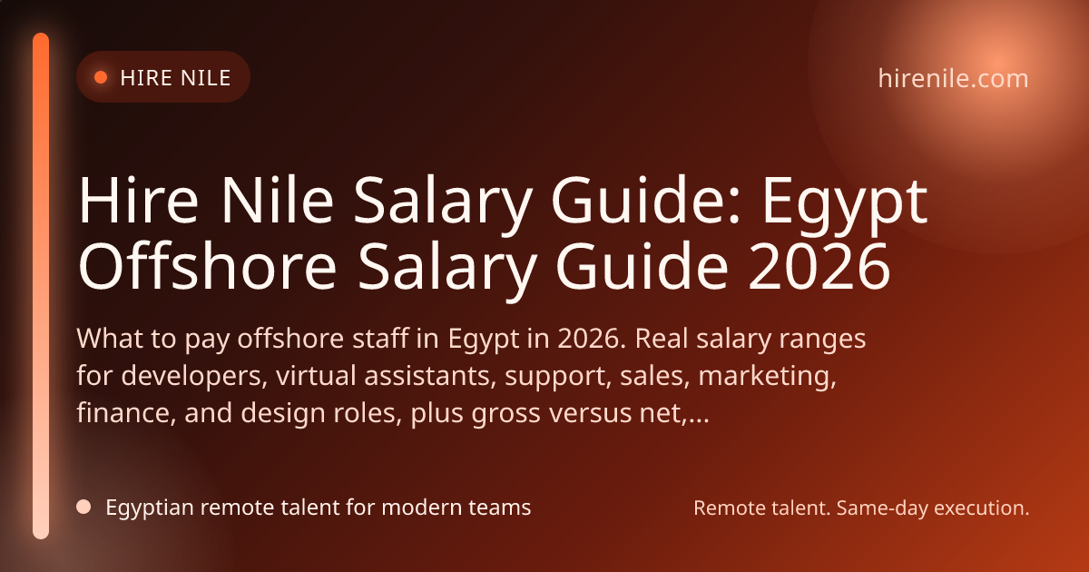 Hire Nile Salary Guide: Egypt Offshore Salary Guide 2026