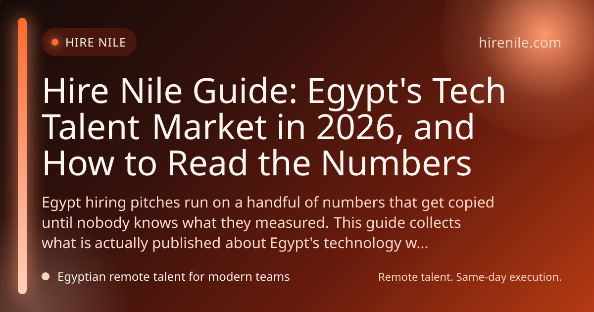 Hire Nile Guide: Egypt's Tech Talent Market in 2026, and How to Read the Numbers