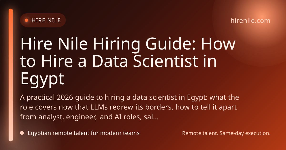 Hire Nile Hiring Guide: How to Hire a Data Scientist in Egypt
