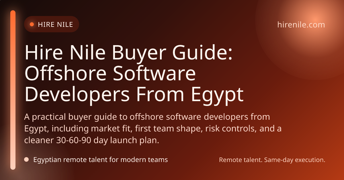Hire Nile Buyer Guide: Offshore Software Developers From Egypt